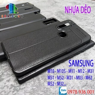 Ốp lưng Samsung M31, M20, M30, M10S, M30S, M11,M51, M21, M32, M12, M62,M02... nhựa dẻo - Vân da - Chống sốc - Sang Trọng