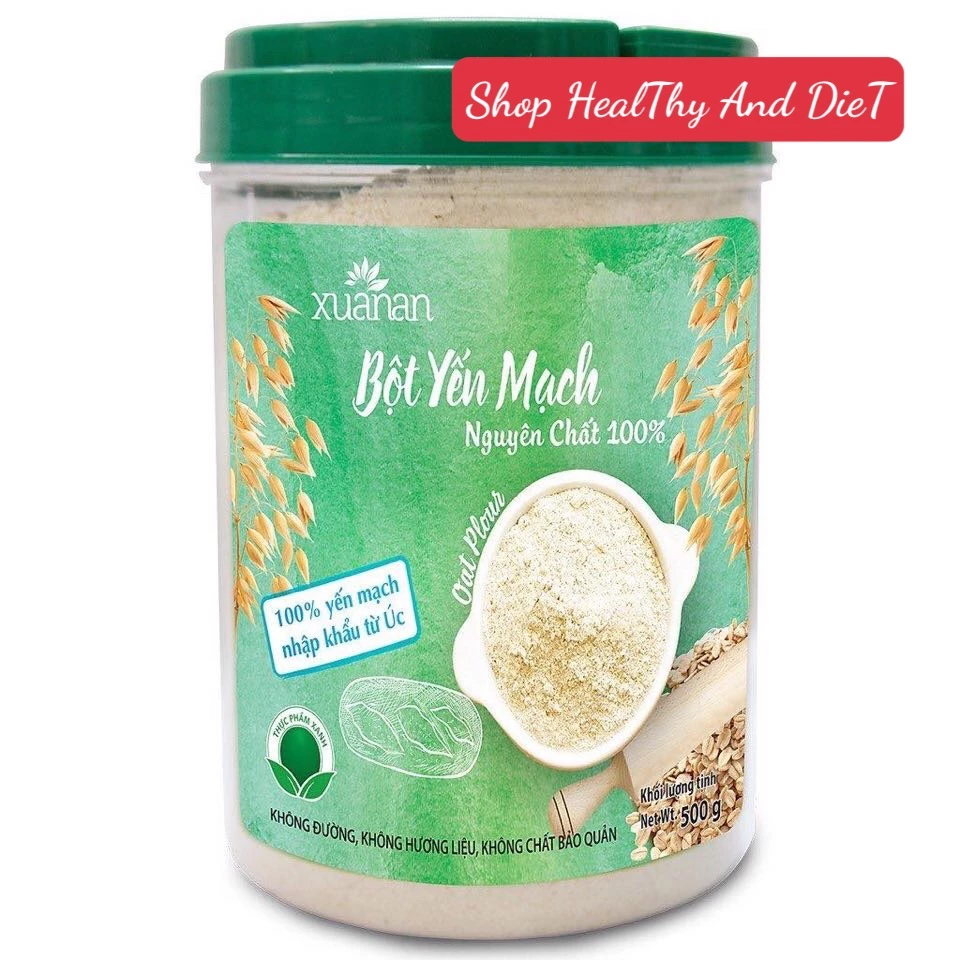 Bột Yến Mạch Xuân An Nguyên Cám Gói Hộp 500gr - Tặng 1 Gói Y.Mạch