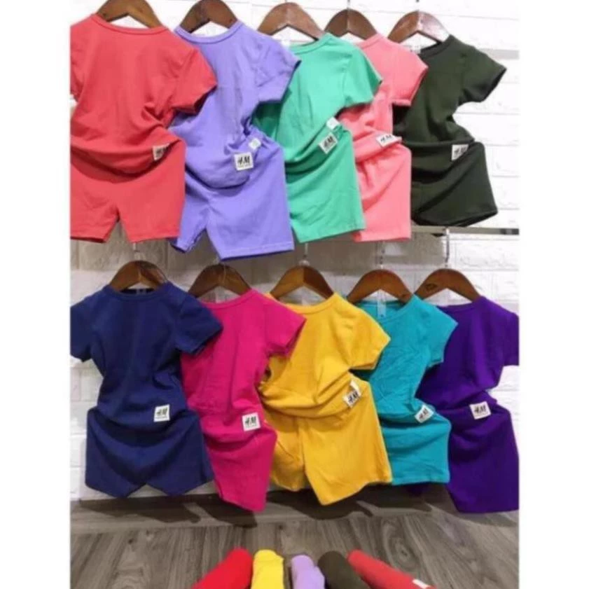 [COMBO 5] FREESHIP Bộ Cotton HM Thun Cộc Tay Cho Bé Trai Bé Gái