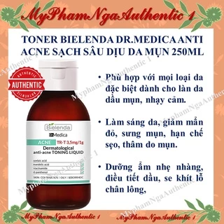 Toner Bielenda Dr Medica Anti-acne Dermatological Toning Liquid làm sạch sâu & dịu da