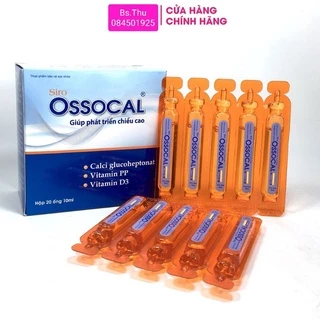 OSSOCAL Hộp 20 ống Siro Ossocal bổ sung canxi hữu cơ dễ hấp thụ cho cả nhà date mới nhất