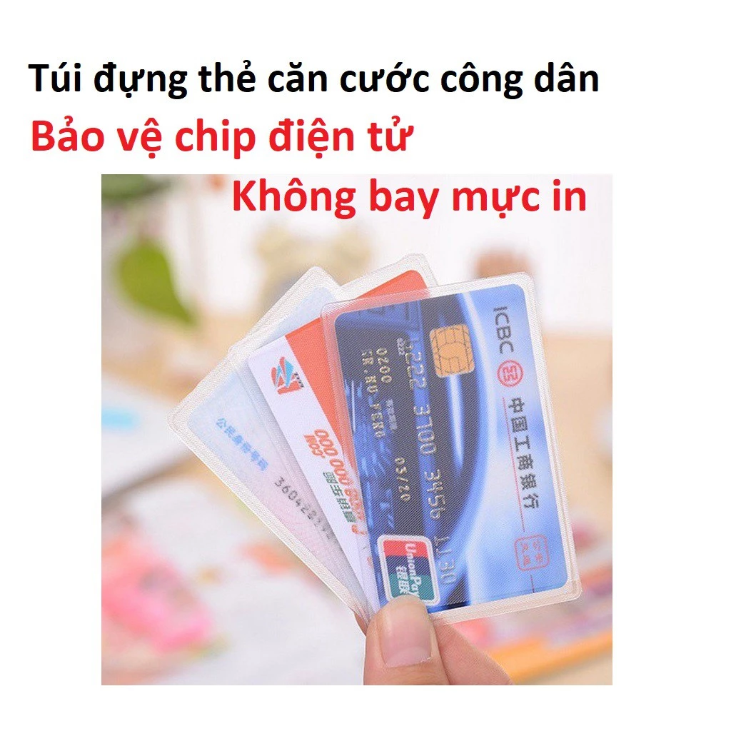 Túi đựng thẻ căn cước công dân - Bảo vệ chip điện tử - Không bay mực in - Set 5 cái