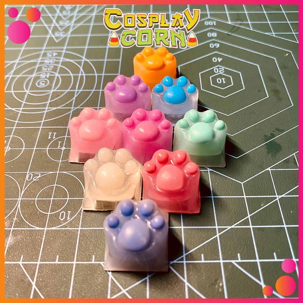 Keycap chân mèo cute trang trí bàn phím cơ, keycap custom chân mèo theo yêu cầu