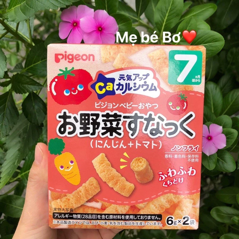 Bánh ăn dặm Pigeon Nhật vị Cà chua Cà rốt 7m