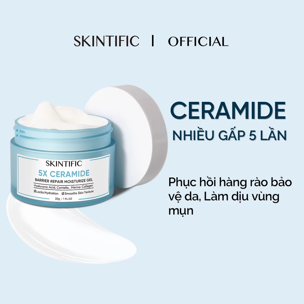 Kem dưỡng ẩm phục hồi 5X Ceramide SKINTIFIC 30g (bán lẻ)