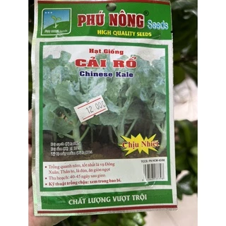 Hạt giống Cải Rổ thân to, lá dún hiệu Phú Nông gói 10gr