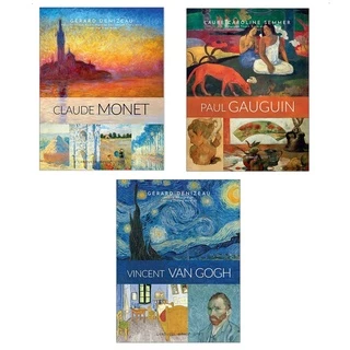 Sách - Bộ 3 Danh Họa Nối Tiếng: Larousse: Vincent Van Gogh + Claude Monet + Paul Gauguin