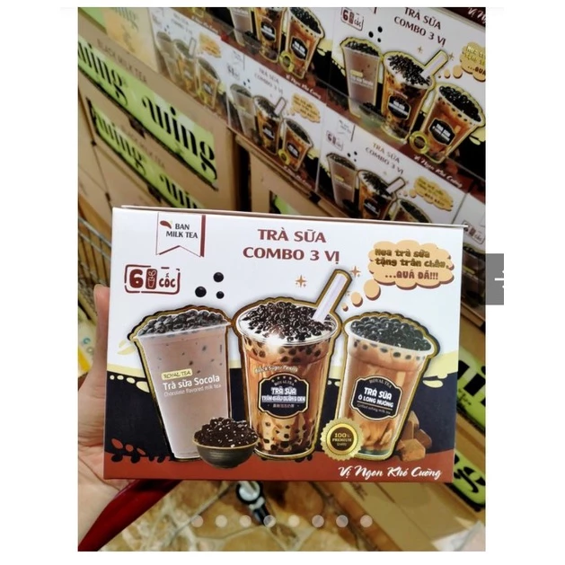 [DATE MỚI] COMBO TRÀ SỮA 3 VỊ TỰ PHA BAN MILK TEA (CÓ TRÂN CHÂU) 312G