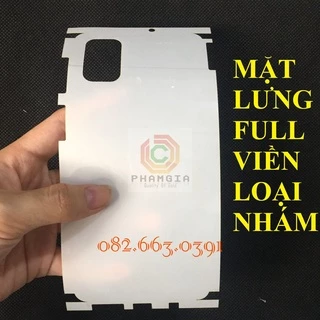 Dán PPF Samsung M51 bóng, nhám-màn hình, mặt lưng, mặt lưng full viền