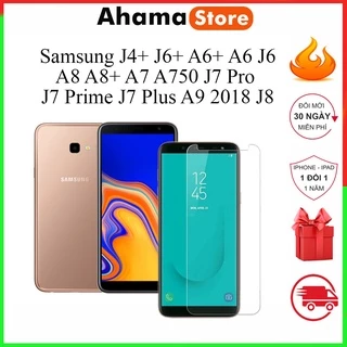 Cường lực samsung J4+ J6+ A6+ A6 J6 A8 A8+ A7 A750 J7 Pro J7 Prime J7 Plus A9 2018 J8 trong suốt không full màn [THT]