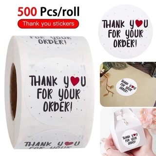 Cuộn 500 miếng dán trang trí chữ thank you for your order