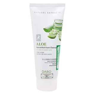 Sữa rửa mặt lô hội dưỡng ẩm Dabo Aloe 3IN1 Hàn quốc 180ml/Hộp