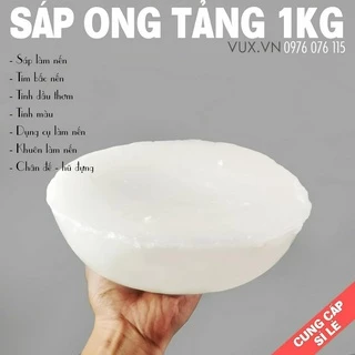 1KG Sáp Ong Tảng Tự Nhiên - Nguyên Liệu Làm Nến Thơm Handmade