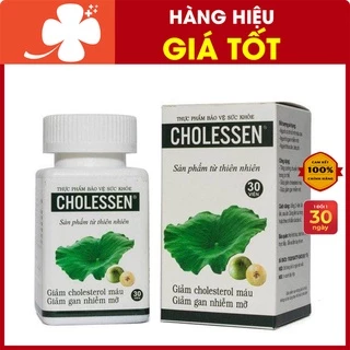 Cholessen – hỗ trợ làm giảm cholesterol trong máu, hỗ trợ làm giảm tình trạng gan nhiễm mỡ, bệnh tim mạch(Lọ 30 viên)