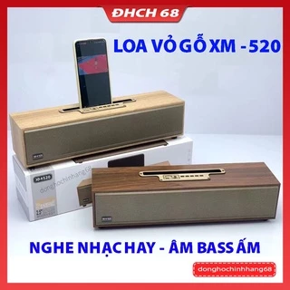 Loa Bluetooth Võ Gỗ XM-520 20W. Loa XM 520 Âm Thanh Cực Đỉnh Thiết Kế Sang Trọng Bass Siêu Trầm Siêu Ấm