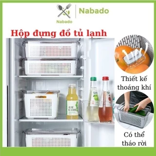 Hộp nhựa đựng thực phẩm ủ lạnh có nắp hai lớp thoáng khí dễ dàng bảo quản