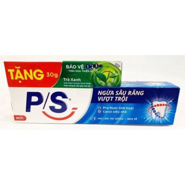 F1 JKR Kem Đánh Răng Ps phòng ngừa Sâu Răng nổi trội 180g - tặng PS Trà Xanh 30g 58 F1