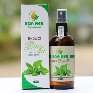 Tinh dầu bạc hà xịt phòng 100ml Hoa Nén_Tinh dầu khử mùi, diệt khuẩn, đuỗi côn trùng, an toàn với mọi người