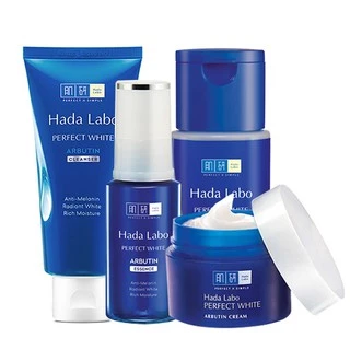 Combo Bộ ba sản phẩm Sữa rửa mặt - dung dịch và kem dưỡng trắng tối ưu Hada Labo(xanh)
