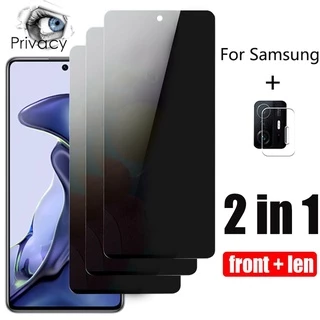 2 In 1 Kính Cường Lực Chống Nhìn Trộm + Cường Lực Camera Samsung Galaxy A55 A35 A15 A25 A05s A14 A54 A34 A13 A23 A33 A53 A73 A71 S23 S20 fe A72 A52 A02s A42 A12 A10s A20s A32 A03s A30s A50s A31 A22 A21s A70s A01 A11 A51 Note10 Lite 4G 5G