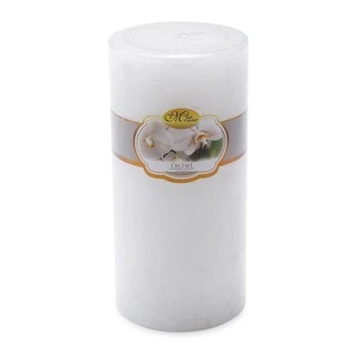 Nến thơm trụ tròn D7H15 Miss Candle MIC0277 7 x 15 cm (Trắng, hương hoa phong lan)