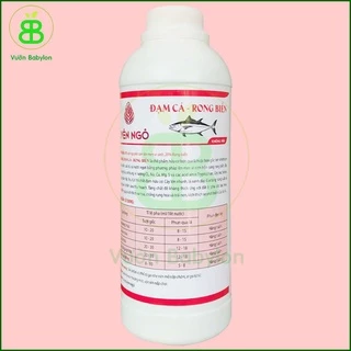 Phân Đạm Cá - Rong Biển Vi Sinh Giàu Đạm Hữu Cơ Và Acid Amin Cho Cây (Chai 1L)