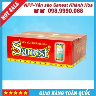 Nước Yến Sào Khánh Hòa Sanest 🍓CAO CẤP🍓 Lon 190Ml, Thùng 30 Lon - 001T30