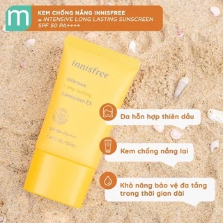 (MẪU MỚI) Kem Chống Nắng Nâng Tone da Innisfree Tone up NO SEBUM SUNSCREEN SPF50 PA++++ (50ml)