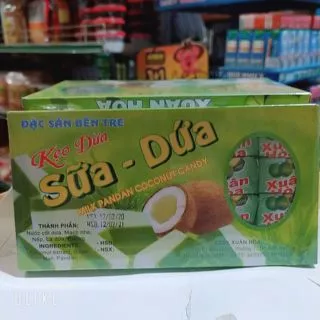 Đặc sản bến tre kẹo dừa sữa _dứa 300g