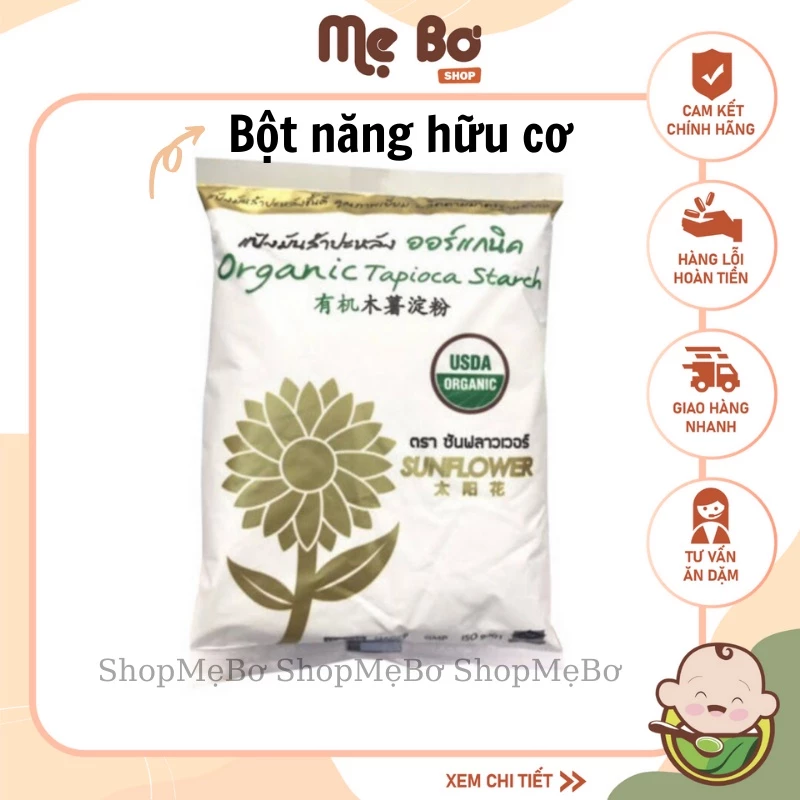 [THÁI] BỘT NĂNG HỮU CƠ THÁI LAN (có gói lẻ 100g)