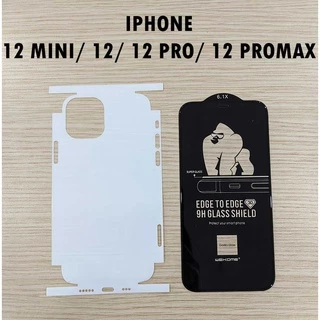 Bộ dán siêu dính PPF full lưng viền và cường lực phủ màn hình Kingkong iPhone 12 Mini 12 12 Pro 12 Promax