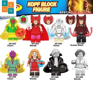 Minifigures Các Mẫu Nhân Vật  DC MCU Vision Wanda Mẫu Mới Ra Siêu Đẹp KF6134