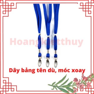 Combo 100 sợi dây đeo bảng tên dù, móc xoay