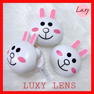 [ Cao Cấp ] Khay Đựng Lens Hình Thỏ Siêu Cute, Có Lọ Chiết Nước Ngâm Đi Du Lịch - LUXY LENS