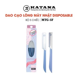 [CHÍNH HÃNG] Bộ 5 dao cạo lông mày cao cấp Nhật Disposable BTMG-5F (màu xanh/hồng)- BH 12 tháng 1 ĐỔI 1