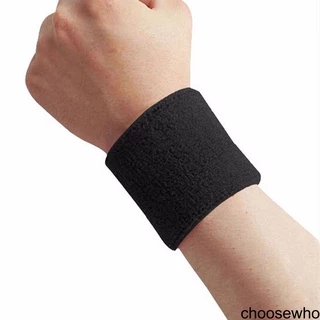 1x Unisex Terry Cloth Cotton Sweatband Sports Wrist Tennis Yoga Sweat WristBand