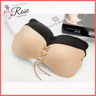 Áo Dán Nâng Ngực Áo Bra Dán Ngực Cánh Tiên Tạo Khe CÓ DÂY RÚT Freesize - Rose PK022