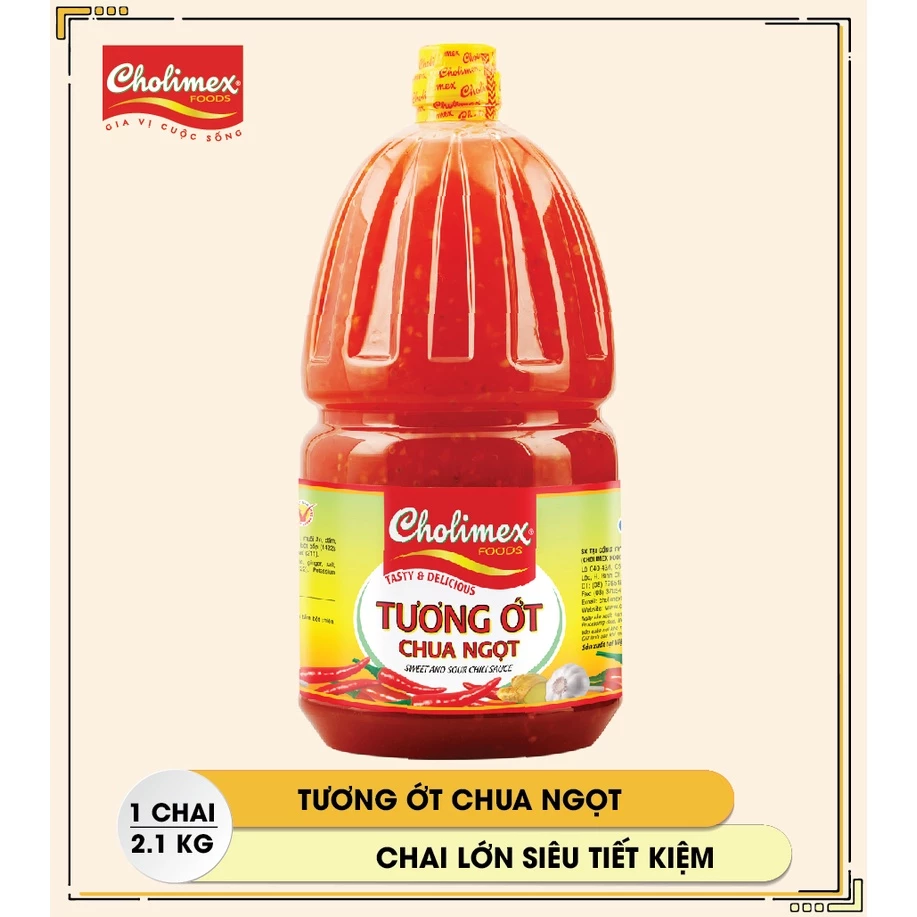 Tương ớt chua ngọt Cholimex chai pet 2.1kg