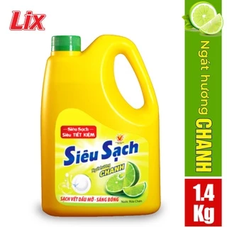 Nước rửa chén LIX siêu sạch hương chanh 1.4kg NS140