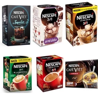 Nescafe hòa tan 3 in 1 sữa đá/đen đá/đậm vị cafe/đậm vị hài hoà