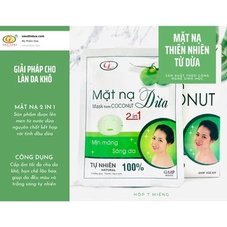 Mặt nạ sinh học từ nước dừa 2 in 1 Cửu Long dành cho da khô 3 miếng và 7 miếng