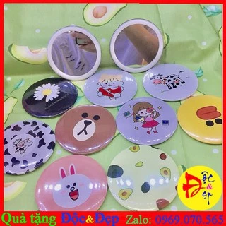 Gương mini cầm tay In hình theo yêu cầu hàng đẹp ( chống nước)