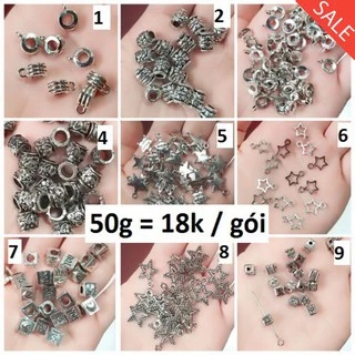 Charm sỉ phụ kiện bạc cổ : 50g / gói = 25k [ Giá charm sỉ TPHCM ]