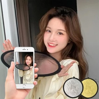 Bảng phản quang Mini cầm tay phụ kiện chụp ảnh selfie Đèn phản quang cầm tay 2 trong 1 để chụp ảnh