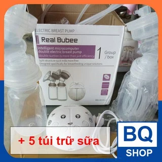 [Tặng 5 Lót Thấm Sữa] Máy hút sữa điện đôi Real Bubee - BQSHOP