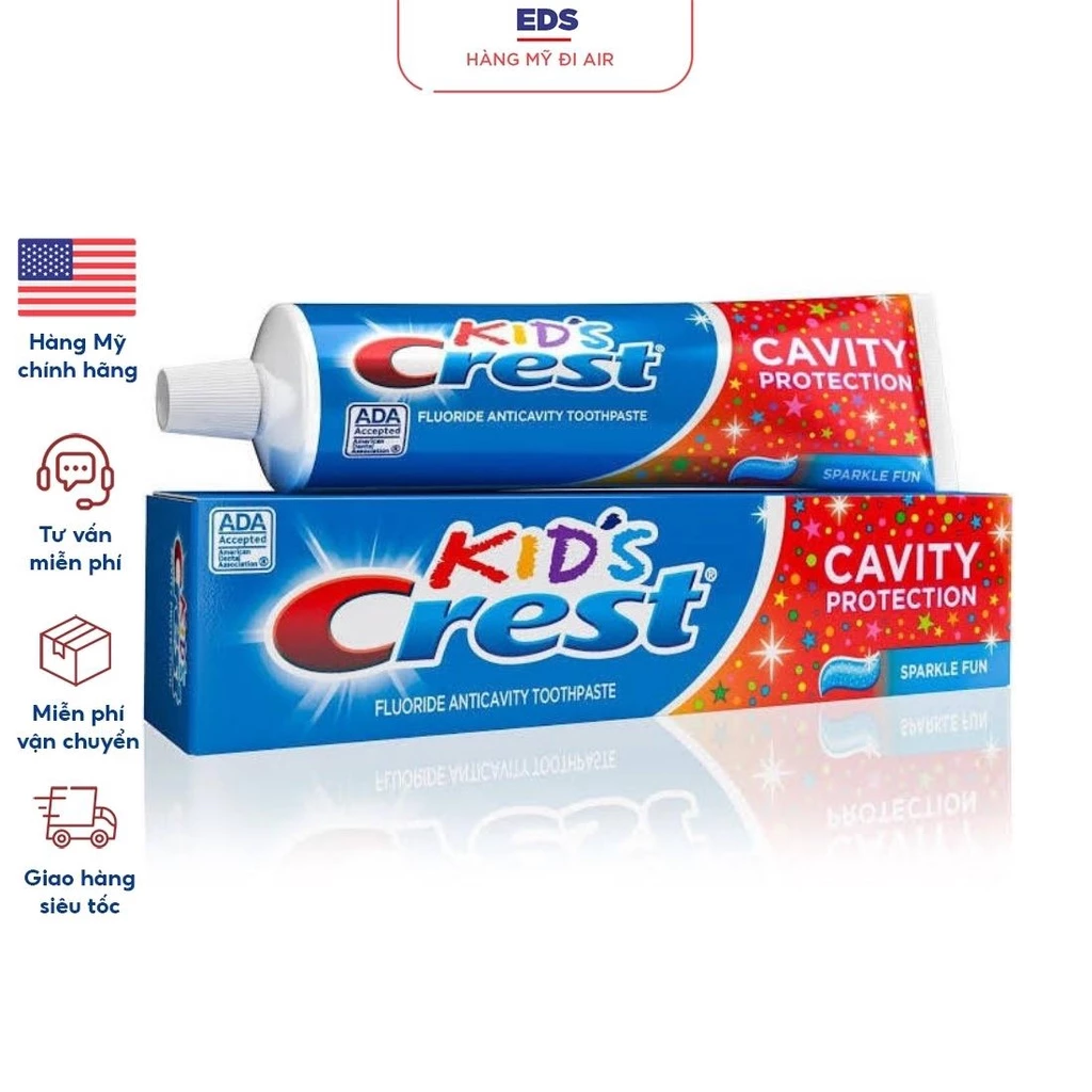 Kem đánh răng trẻ em Crest Kids date 2026 Cavity Protection chống sâu răng, bảo vệ khoang miệng - EDS Hàng Mỹ