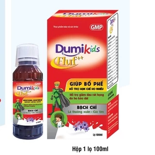 Dumikids Fluf++ chai 100ml - Giúp bổ phế giảm hạn chế ho nhiều, giảm đau rát họng do ho kéo dài