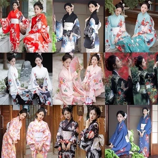 (Có sẵn HCM) Kimono trang phục nhật bản yukata nữ cao cấp có sẵn nhiều mẫu