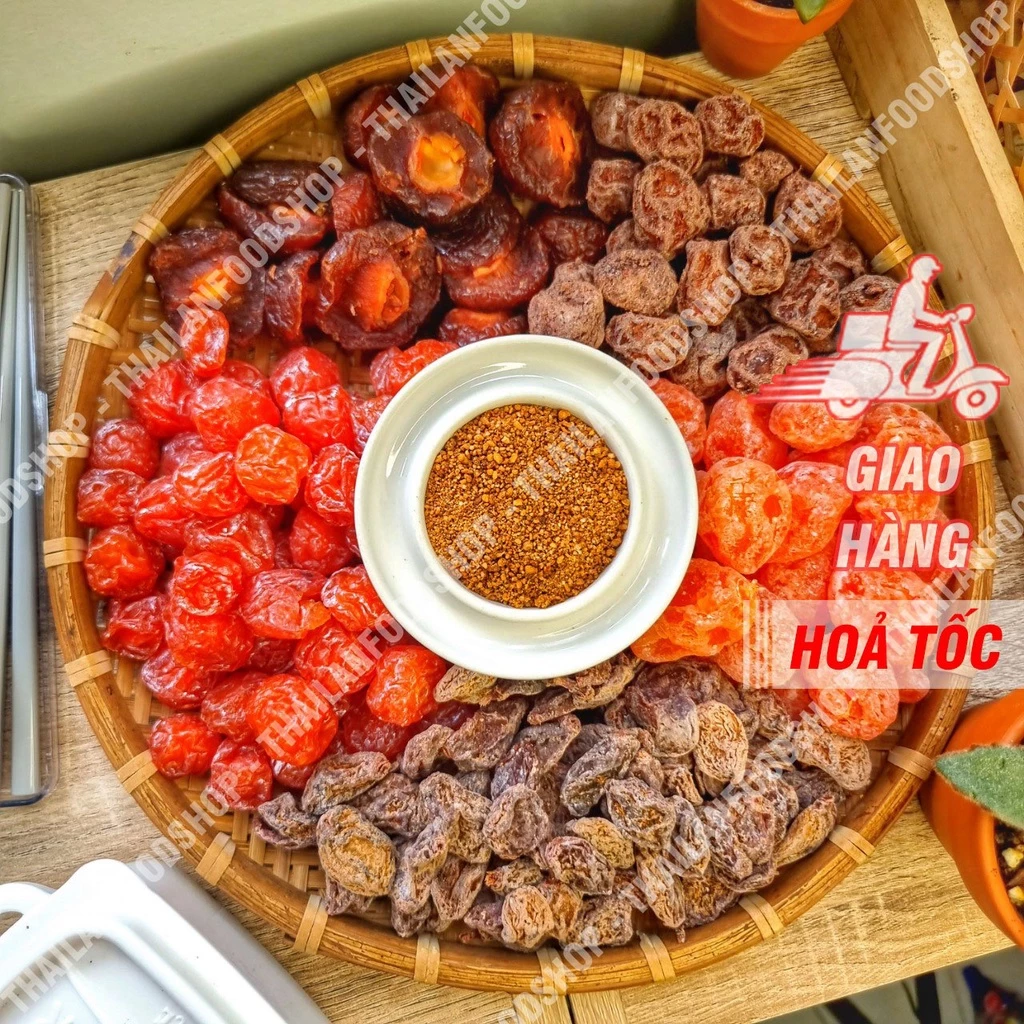 Xí Muội (Ô Mai) Mix 5 Vị (Đào Chẻ, Mận Cơm, XM Mơ, XM Oliu, XM Thái) Lon 500Gr