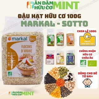 Đậu hạt hữu cơ Markal cho bé ăn dặm, hạt kê  đậu lăng đỏ yến mạch đậu gà quinoa - Tạp hoá mint